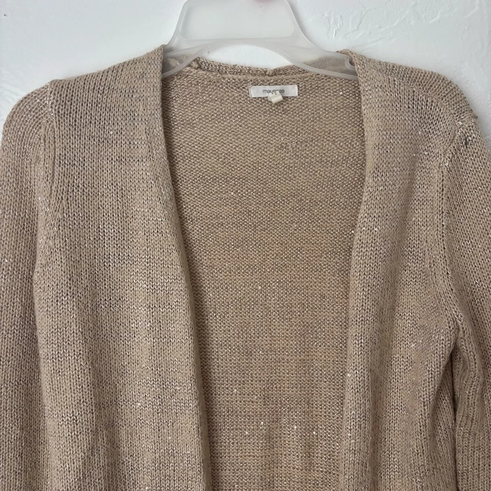 Maurices Beige Open-Front Cardigan